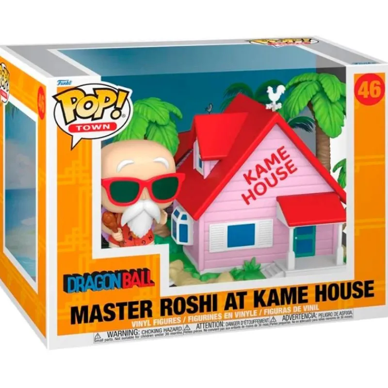 FUNKO POP Funko Anime-Funko Town! Dragon Ball Kame House con Muten Roshi