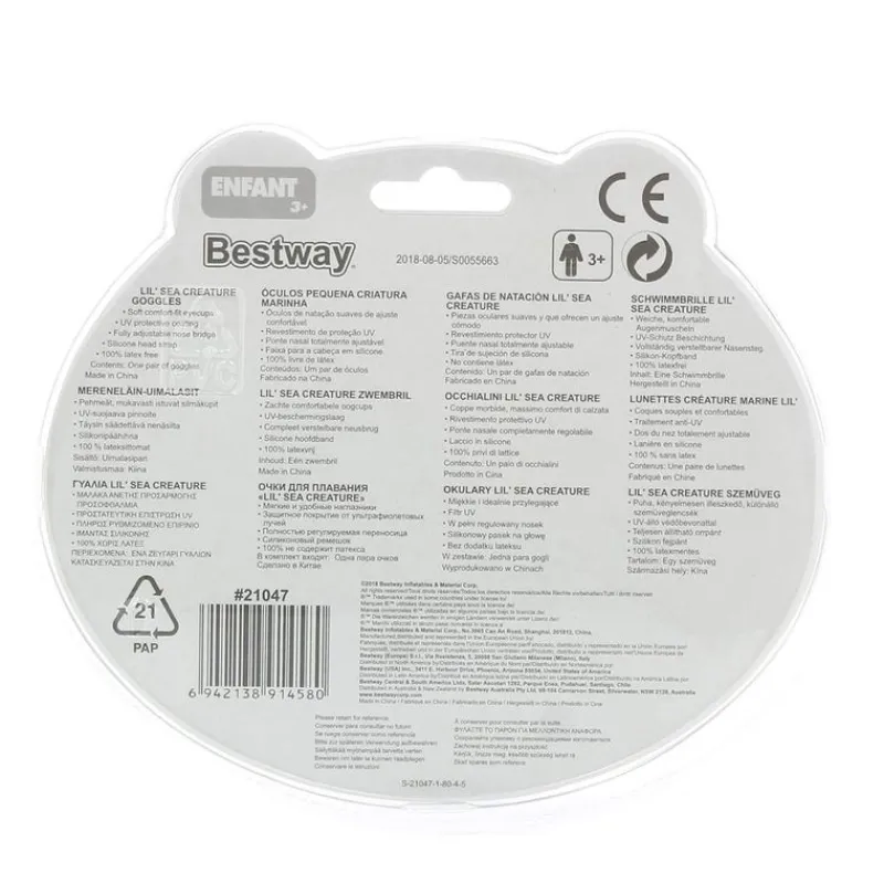 BESTWAY Aire Libre-Gafas de Piscina Rana