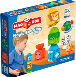 TOY PARTNER Puzzles Y Construcciones-Geomag Magicube Cubos Magnéticos Safari