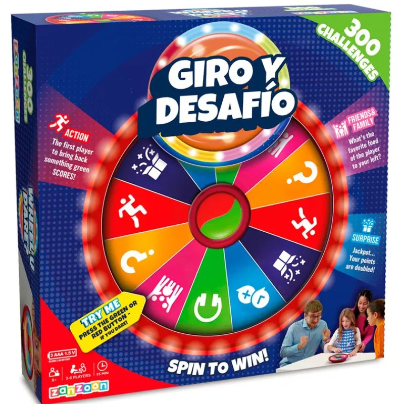 FAMOSA Juegos De Mesa-Giro y Desafío Juego Mesa