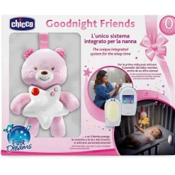GoodNight Friend Oso Rosa Vigilabebé Audio*CHICCO