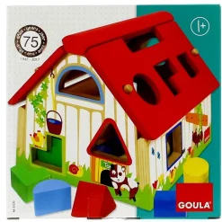 GOULA Juegos De Madera|Puzzles Y Construcciones-Granja de Madera con Formas Geométricas