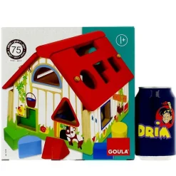 GOULA Juegos De Madera|Puzzles Y Construcciones-Granja de Madera con Formas Geométricas