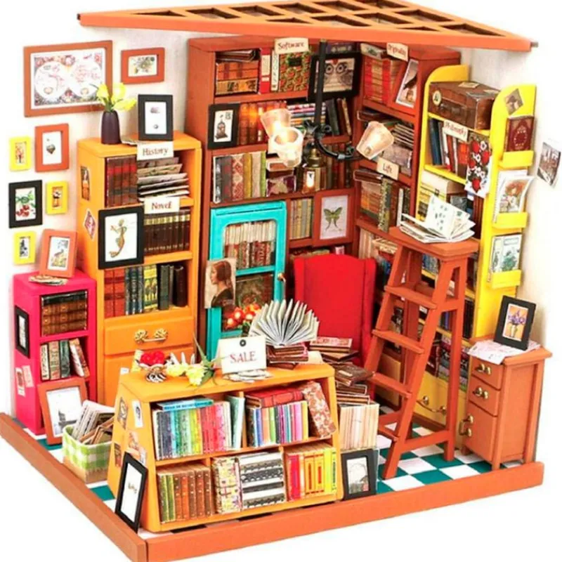 MADNESS TOYS Puzzles Y Construcciones-Habitación Estudio Sam Maqueta Casa Miniatura