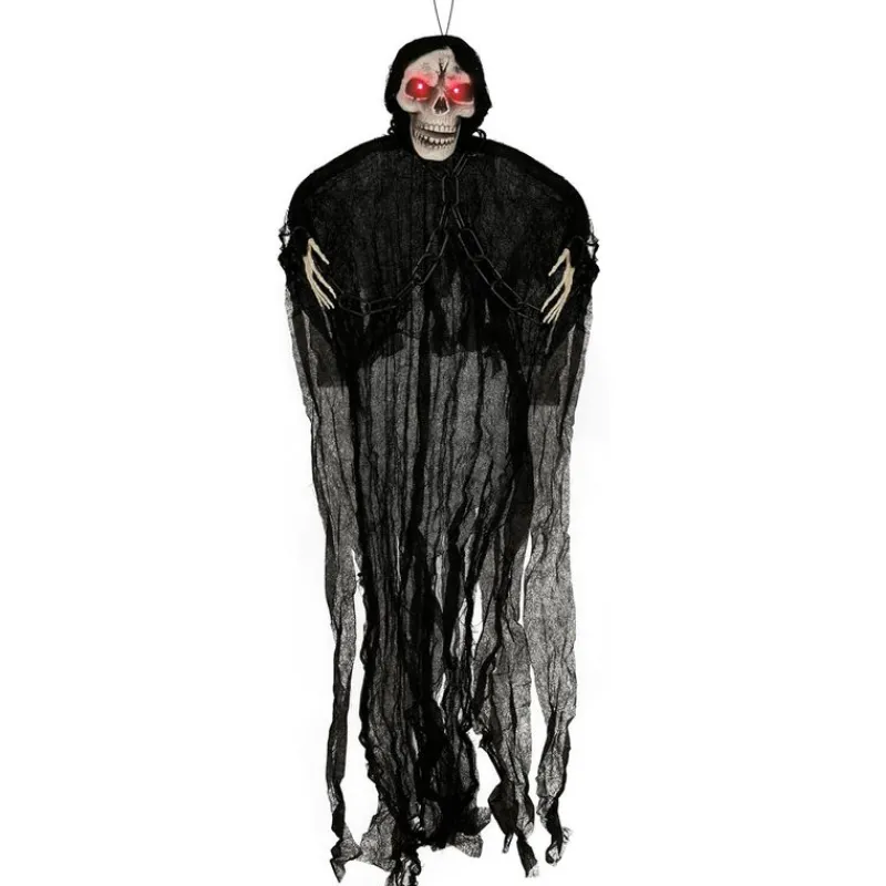 FIESTAS GUIRCA Halloween-Halloween Colgante Esqueleto con Cadenas y Luz