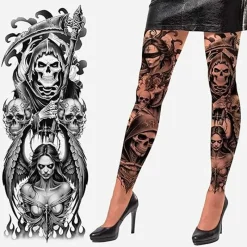Halloween Medias Efecto Tatuaje*FIESTAS GUIRCA Clearance