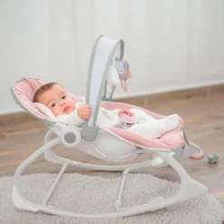 OLMITOS Hamacas Para Bebés-Hamaca Bebé hasta 18kg Multifuncion Rosa
