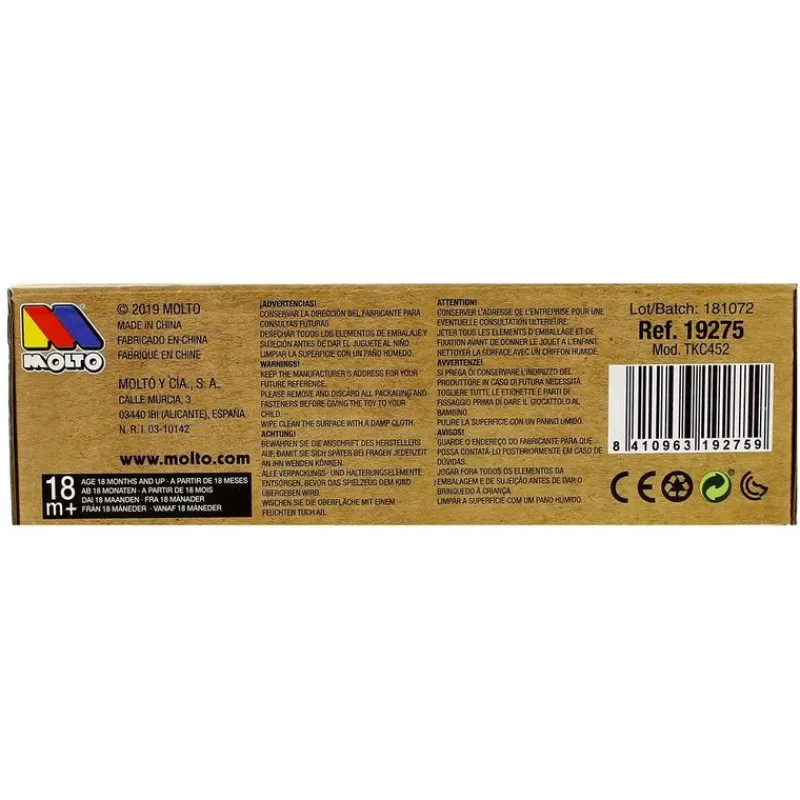 MOLTO Juegos De Madera|Primera Infancia Y Preescolar-Happy Train Tren Infantil de Madera