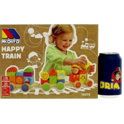 MOLTO Juegos De Madera|Primera Infancia Y Preescolar-Happy Train Tren Infantil de Madera