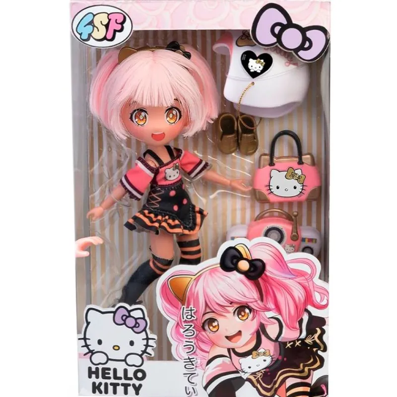 FAMOSA Sanrio Colección|Muñecas-Hello Kitty Muñeca Golden Diva Roller