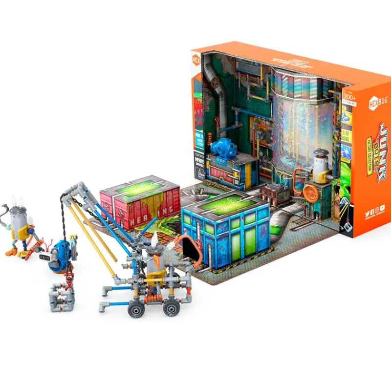 HEXBUG Juegos Y Juguetes Educativos-Junk Bots Pequeña Factoría