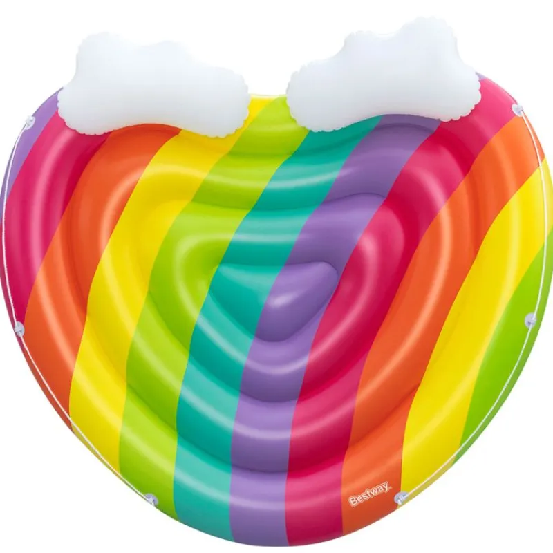 BESTWAY Aire Libre-Hinchable Isla Doble Rainbow Dreams