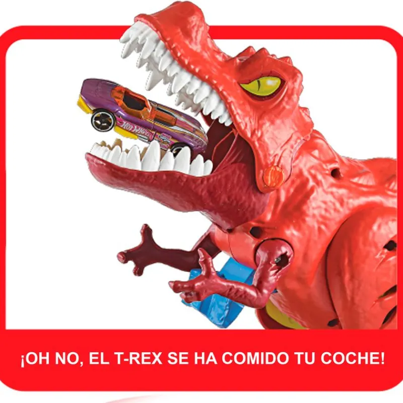 MATTEL Vehículos, Trenes Y Parkings-Hot Wheels City Alboroto del Dinosaurio T-Rex