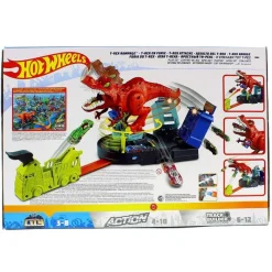 MATTEL Vehículos, Trenes Y Parkings-Hot Wheels City Alboroto del Dinosaurio T-Rex