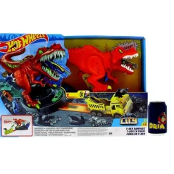 MATTEL Vehículos, Trenes Y Parkings-Hot Wheels City Alboroto del Dinosaurio T-Rex