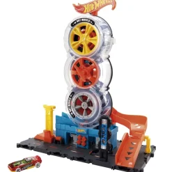 MATTEL Vehículos, Trenes Y Parkings-Hot Wheels City Playset Tienda de Neumáticos