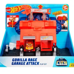 MATTEL Vehículos, Trenes Y Parkings-Hot Wheels City Taller Furia del Gorila