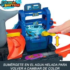 MATTEL Vehículos, Trenes Y Parkings-Hot Wheels City Ultra Shark Túnel Lavado Tiburón