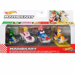 MATTEL Vehículos, Trenes Y Parkings-Hot Wheels Mario Kart Pack 4 Coches