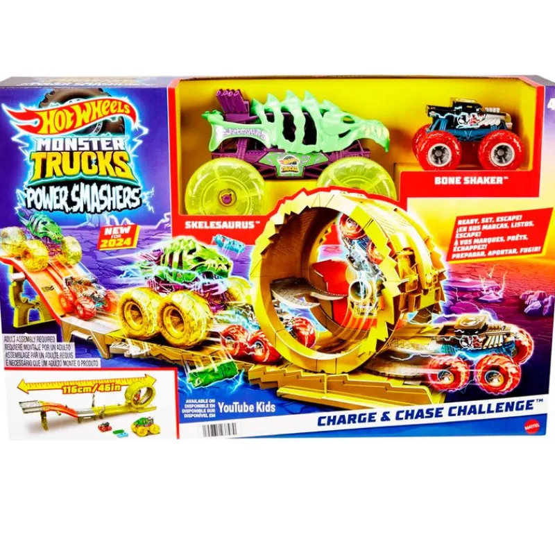 MATTEL Vehículos, Trenes Y Parkings-Hot Wheels Monster Race & Chase Challenge Pista