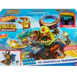 MATTEL Vehículos, Trenes Y Parkings-Hot Wheels Monster Trucks Arena Smashers Mega Wrex Vs Crushzilla Takedown