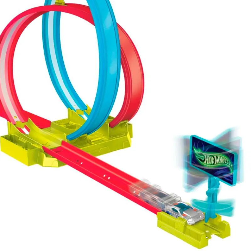MATTEL Vehículos, Trenes Y Parkings-Hot Wheels Neon Speeders Pista Acrobacias