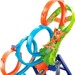 Hot Wheels Pista Colisión de 4 Loopings*MATTEL Hot