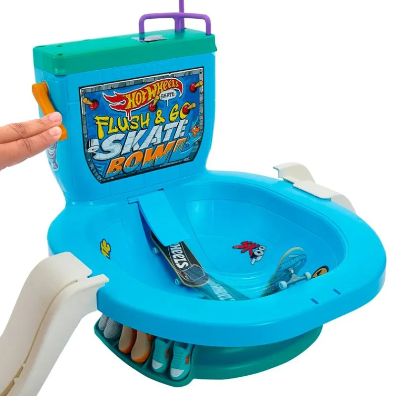 MATTEL Vehículos, Trenes Y Parkings-Hot Wheels Skate Flush & Go Inodoro