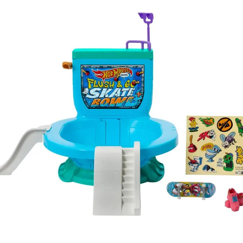 MATTEL Vehículos, Trenes Y Parkings-Hot Wheels Skate Flush & Go Inodoro