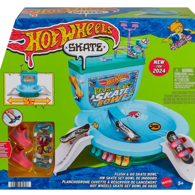 MATTEL Vehículos, Trenes Y Parkings-Hot Wheels Skate Flush & Go Inodoro