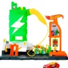 MATTEL Vehículos, Trenes Y Parkings-Hot Wheels Super Estación de Coches Eléctricos