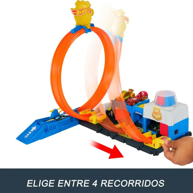 MATTEL Vehículos, Trenes Y Parkings-Hot Wheels Supercomisaría de Policía