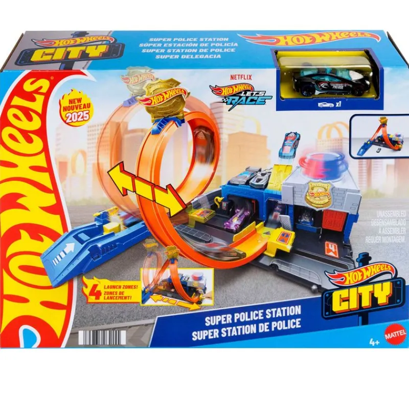 MATTEL Vehículos, Trenes Y Parkings-Hot Wheels Supercomisaría de Policía