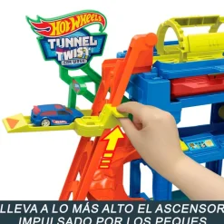 MATTEL Vehículos, Trenes Y Parkings-Hot Wheels Túnel de Lavado con Giros