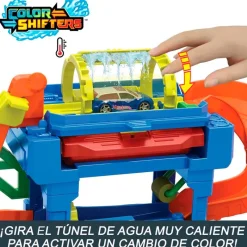 MATTEL Vehículos, Trenes Y Parkings-Hot Wheels Túnel de Lavado con Giros