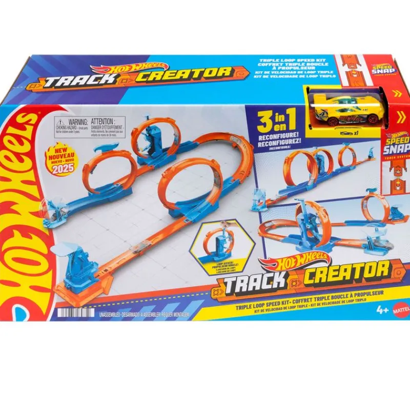 MATTEL Vehículos, Trenes Y Parkings-Hot Wheels Track Creator Triple Looping
