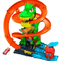 MATTEL Vehículos, Trenes Y Parkings-Hot Wheels T-Rex Batalla en Llamas Pista
