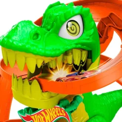 MATTEL Vehículos, Trenes Y Parkings-Hot Wheels T-Rex Batalla en Llamas Pista