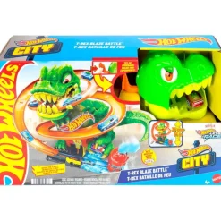 MATTEL Vehículos, Trenes Y Parkings-Hot Wheels T-Rex Batalla en Llamas Pista