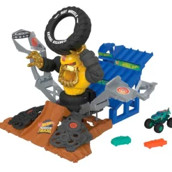 MATTEL Vehículos, Trenes Y Parkings-Hot Wheels Trucks Arena Mega Wrex vs Crushzilla