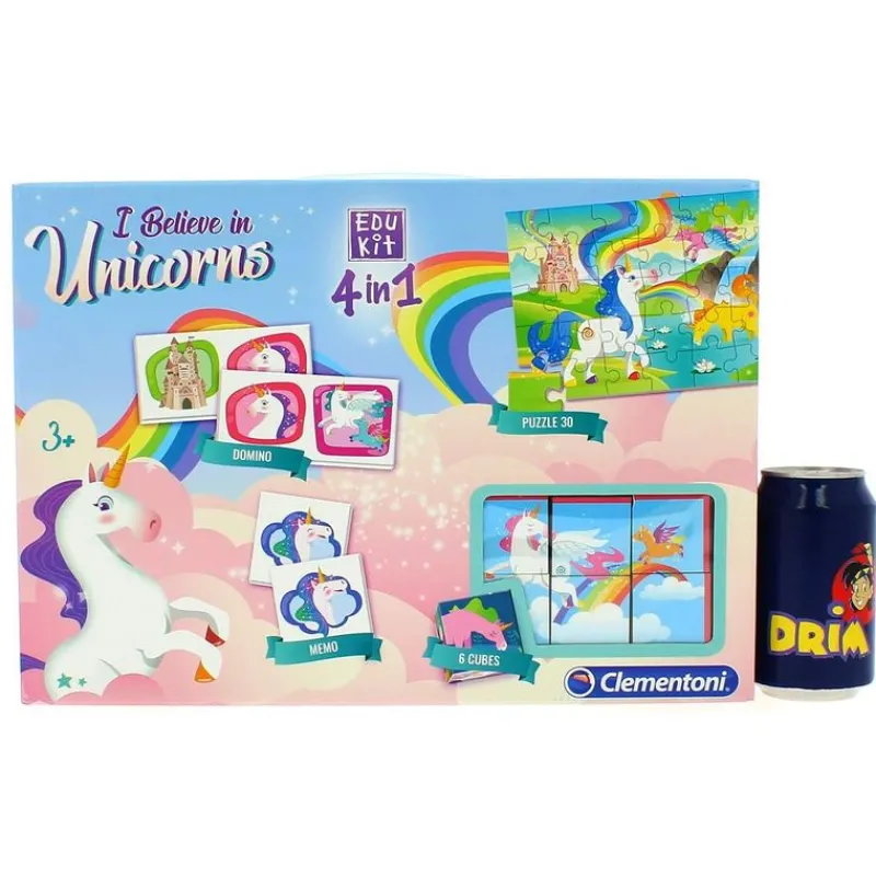 CLEMENTONI Juegos Y Juguetes Educativos-I Believe in Unicorns Edukit 4 en 1