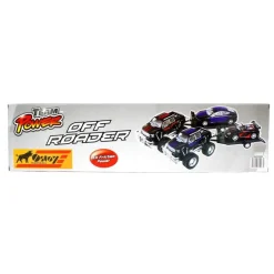 DRIM DISCOUNT Vehículos, Trenes Y Parkings-Jeep de Juguete con Remolque y Descapotable Negro y Azul