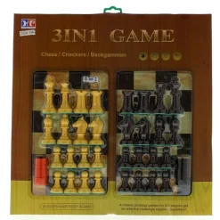 DRIM DISCOUNT Juegos De Mesa-Juego Ajedrez 3 en 1