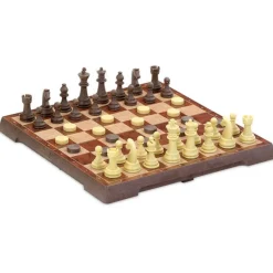 CAYRO Juegos De Mesa-Juego Ajedrez y Damas Magnético