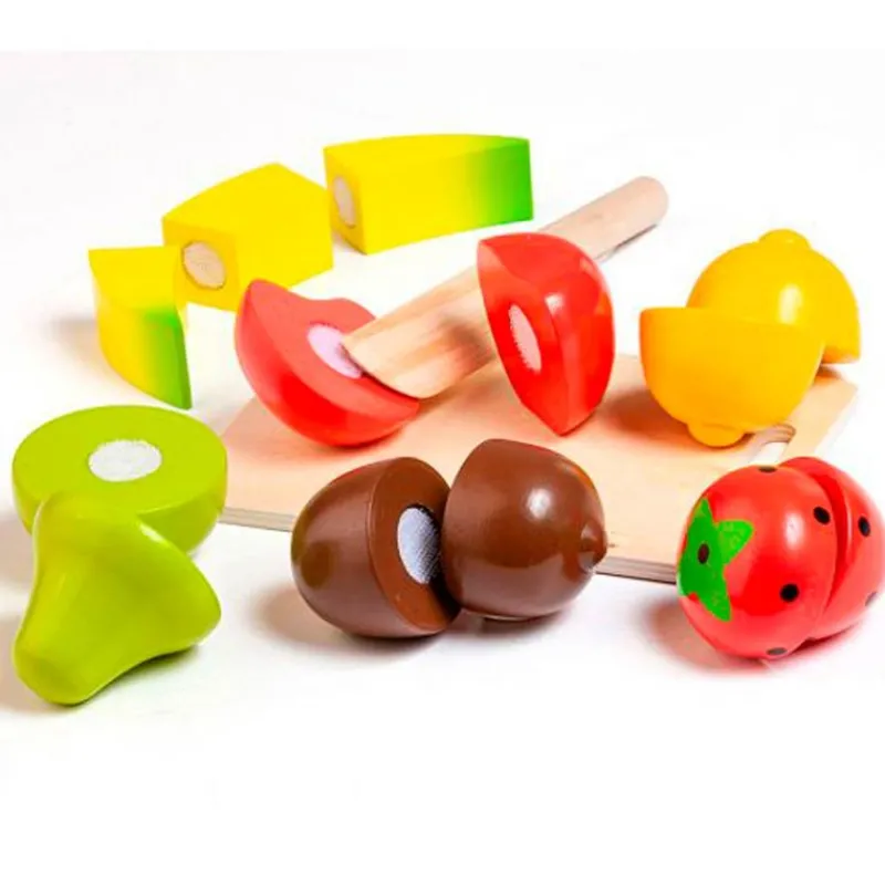 MOLTO Juegos De Madera|Juegos Y Juguetes De Imitación-Juego Bandeja Frutas de Madera