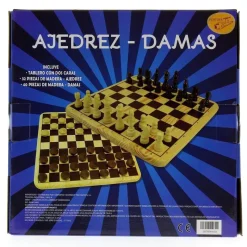 DRIM DISCOUNT Juegos De Mesa|Juegos De Madera-Juego de Madera de Ajedrez y Damas