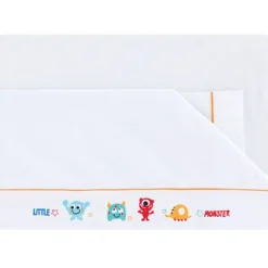 PETITE STAR Ropa De Cuna-Juego de sábanas para cuna de 3 piezas 60x120 Little Monster