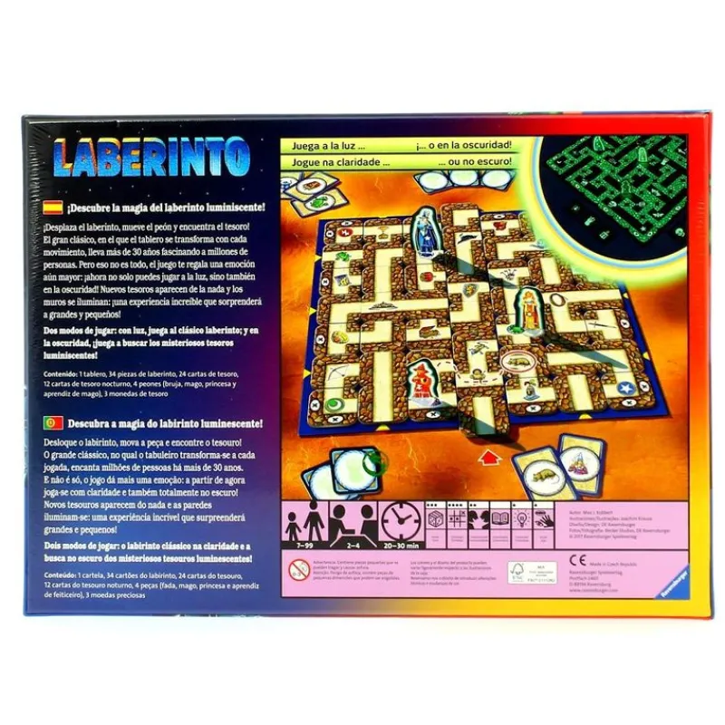RAVENSBURGER Juegos De Mesa-Juego Laberinto Aniversario Glow In