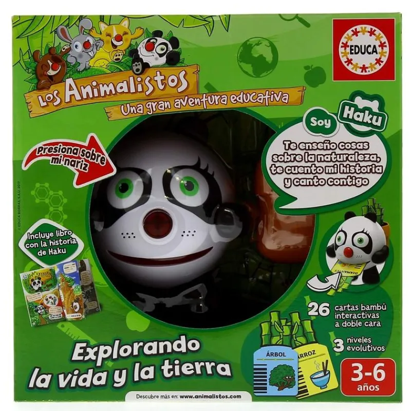 EDUCA Juegos Y Juguetes Educativos-Juego Los Animalistos Haku El Osito Panda