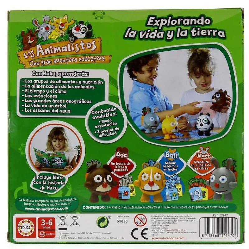 EDUCA Juegos Y Juguetes Educativos-Juego Los Animalistos Haku El Osito Panda
